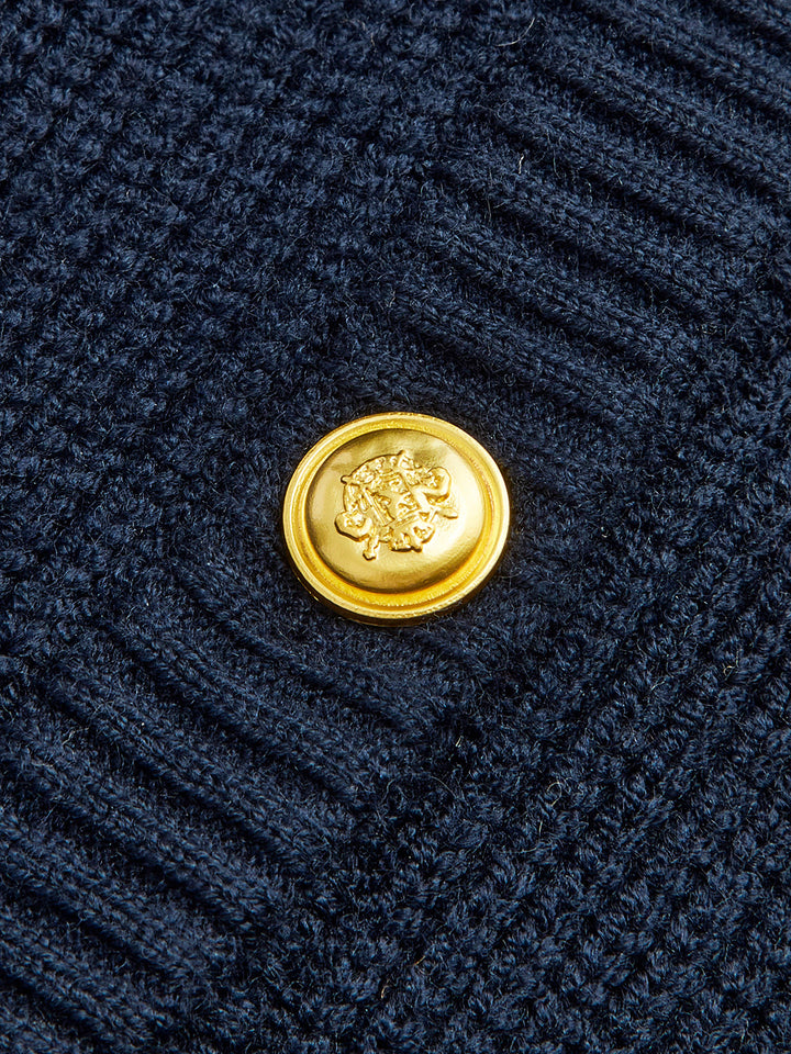 Cable-Knit Button Panel Cardigan