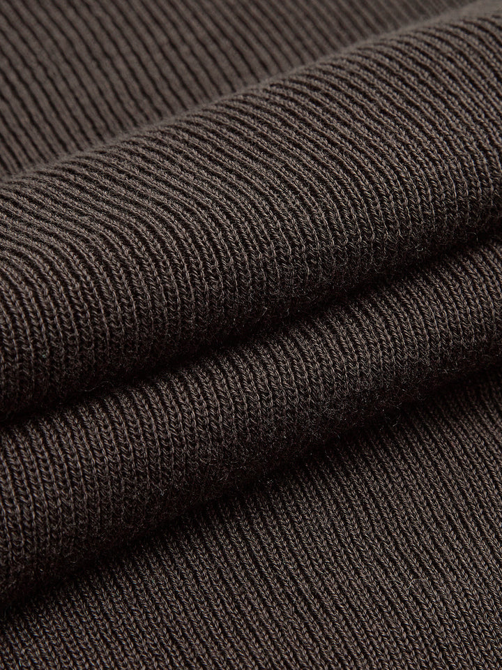 Side Pleated Slim Knit Top