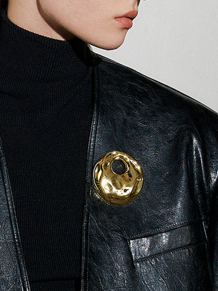 Potholes Hollow Hoop Brooch