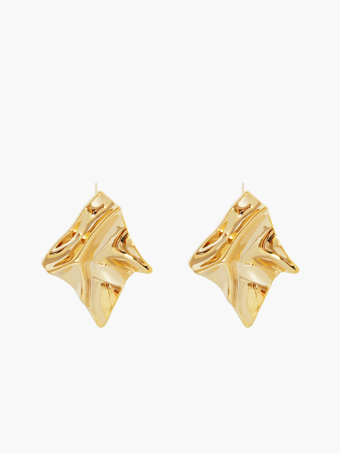 Minimalist Pleated Stud Earrings