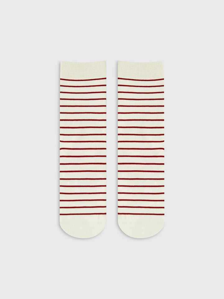 Contrast Striped Stacking Socks