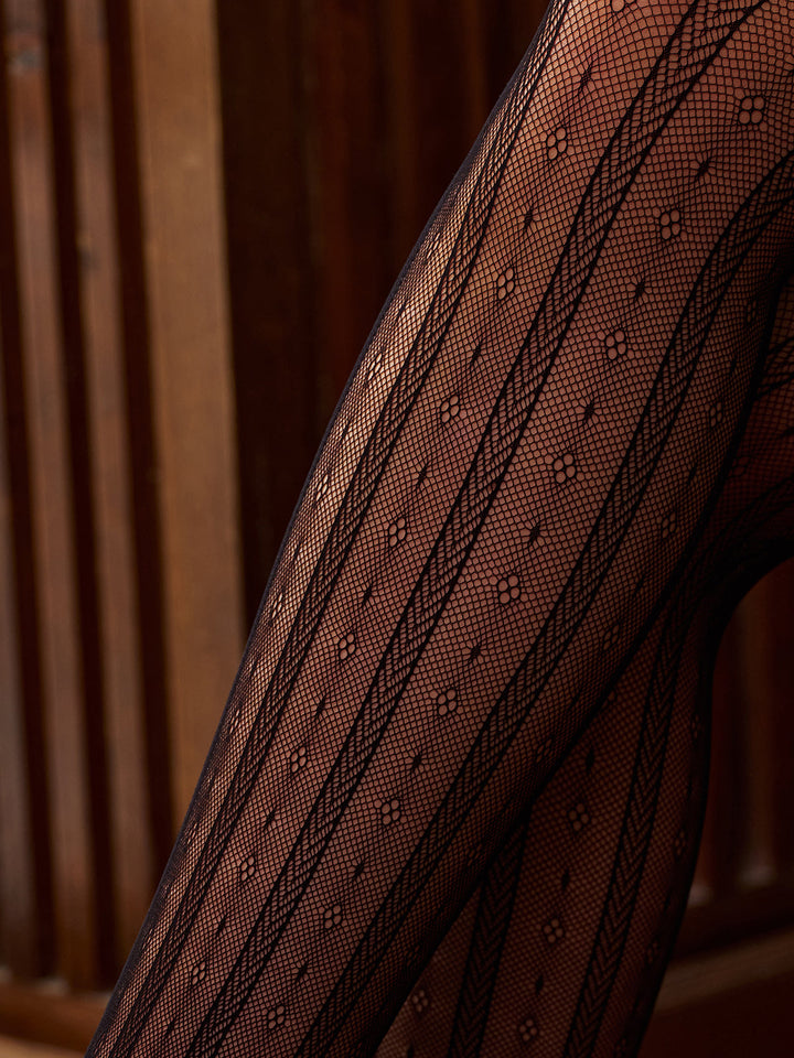Hollow Floral Tights