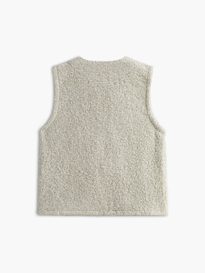 Round Neck Bow Front Vest