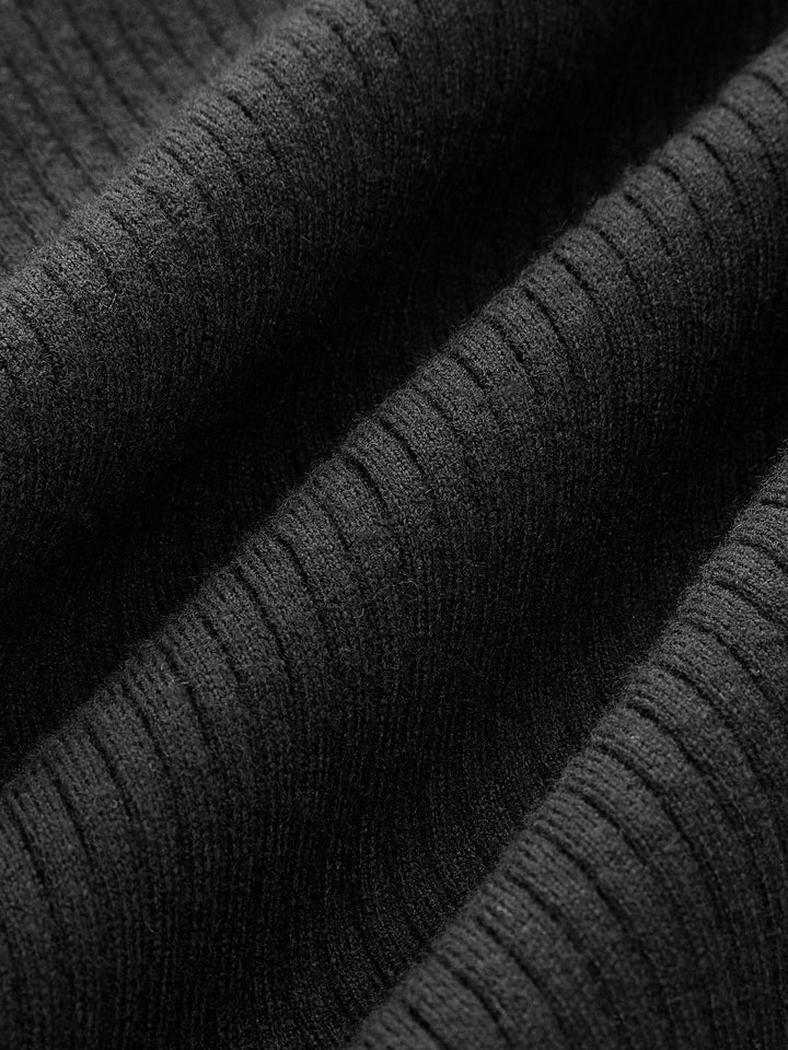 Ribbed Contrast Cuff Sweater