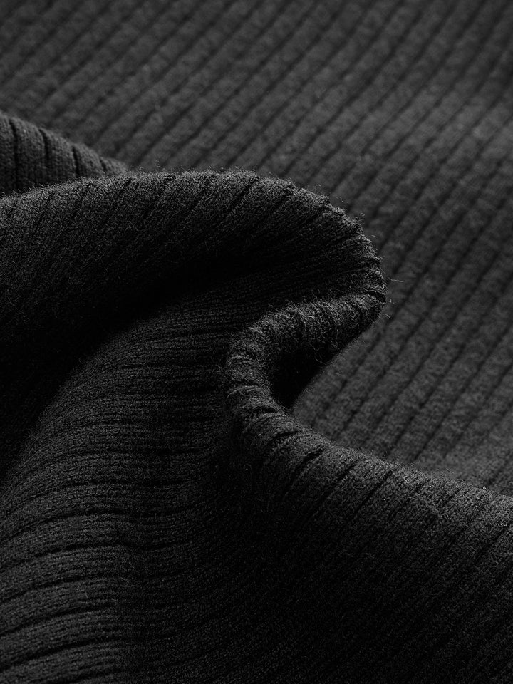 Ribbed Contrast Cuff Sweater