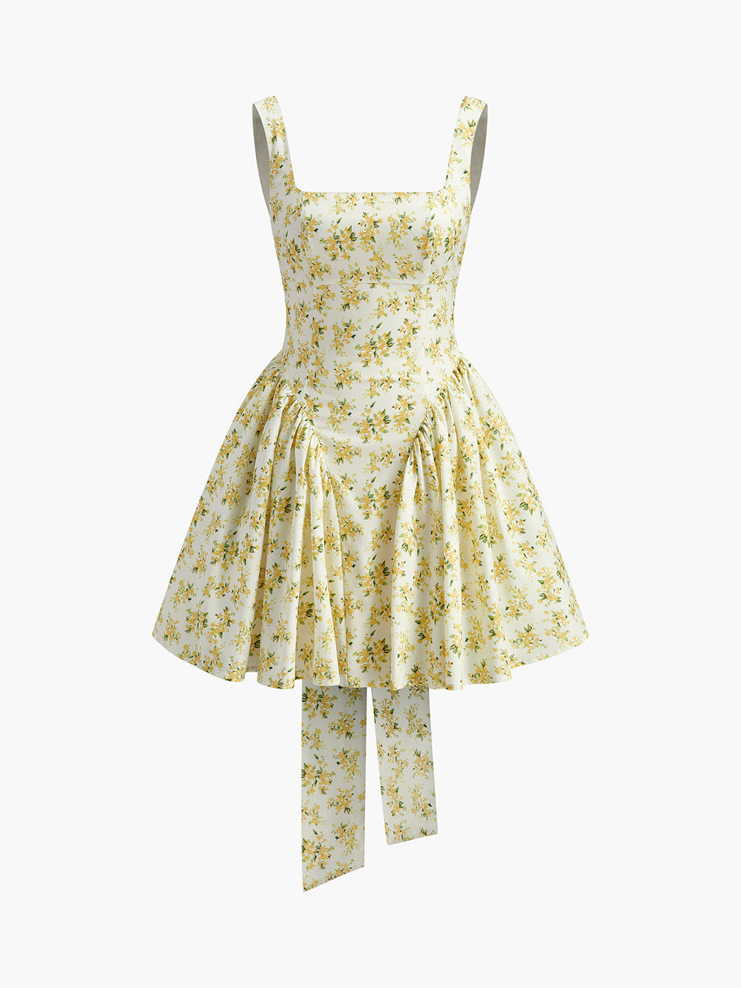Floral Print Bow Back Dress