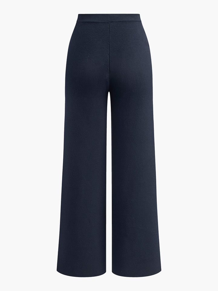 Casual Elastic Waist Sweater Pants