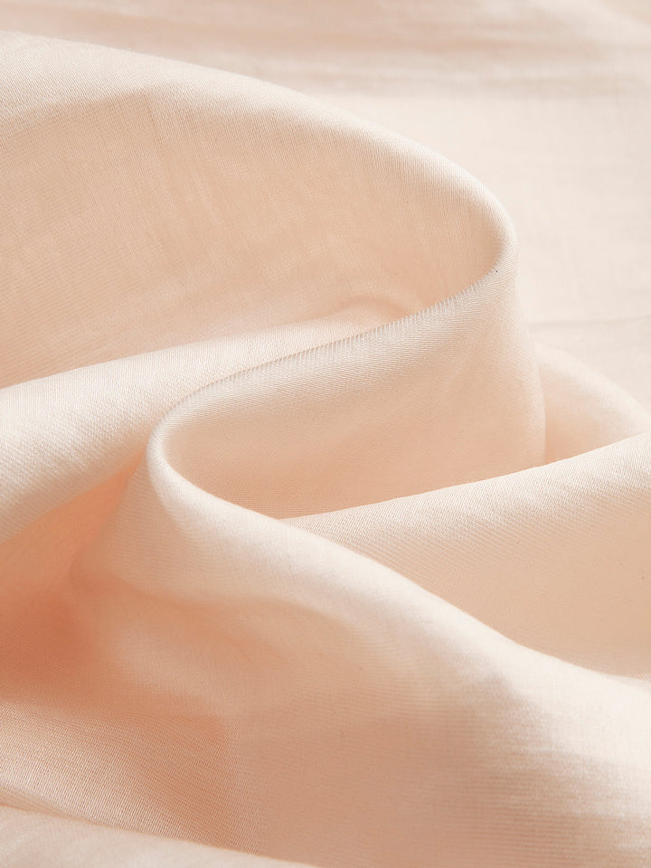 Semi-Sheer Chiffon V-Neck Ruched Blouse