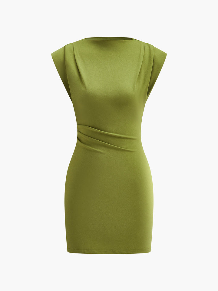 Draped Detail Sleeveless Dress