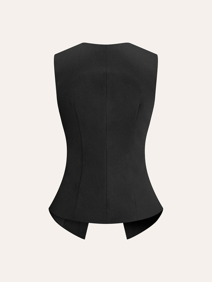 Metal Detail Split Vest