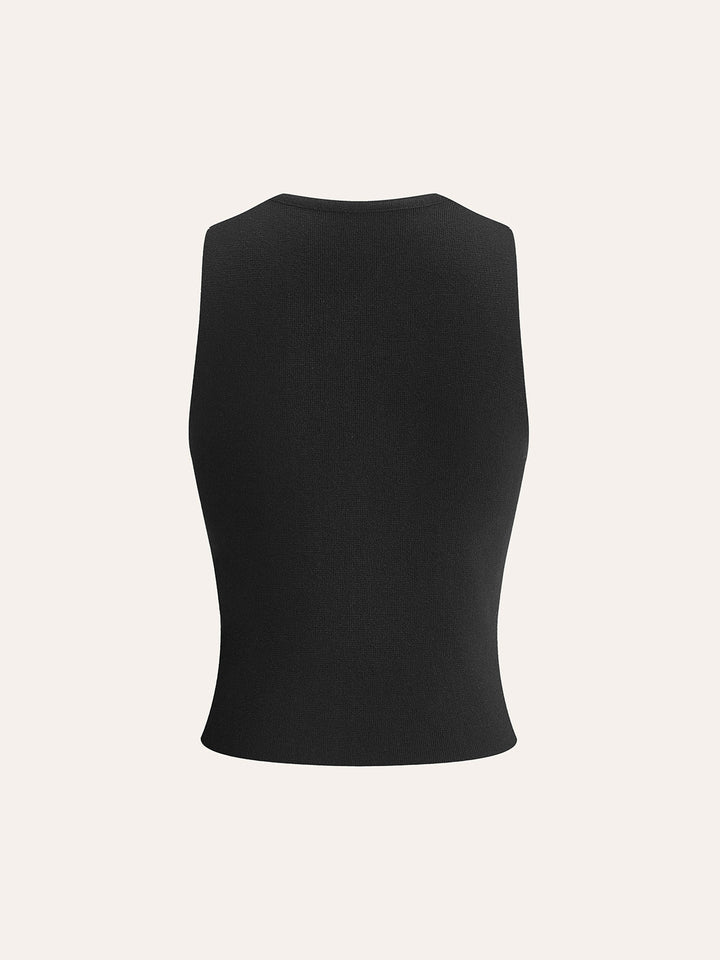 Decor Button Knot-Detail Top