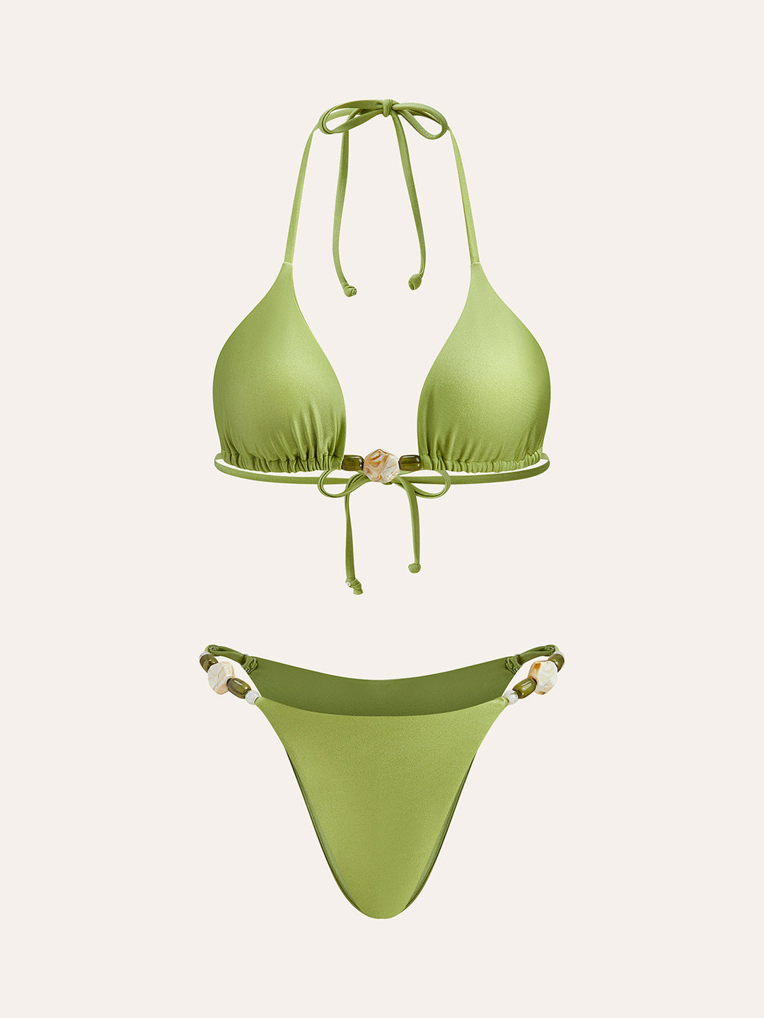 Strappy Ruffle Detail Bikini Set