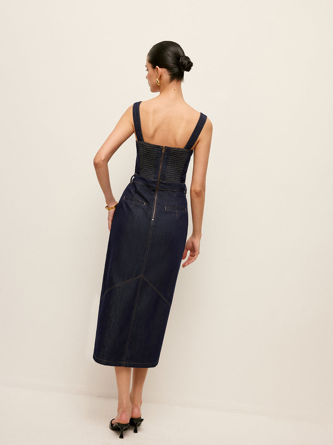 Sweetheart Denim Dress Without Belt