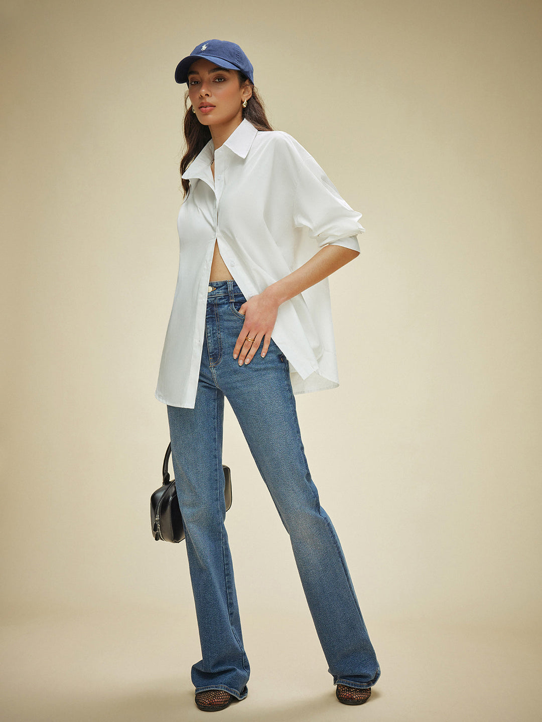 Sheer Button-Down Shirt