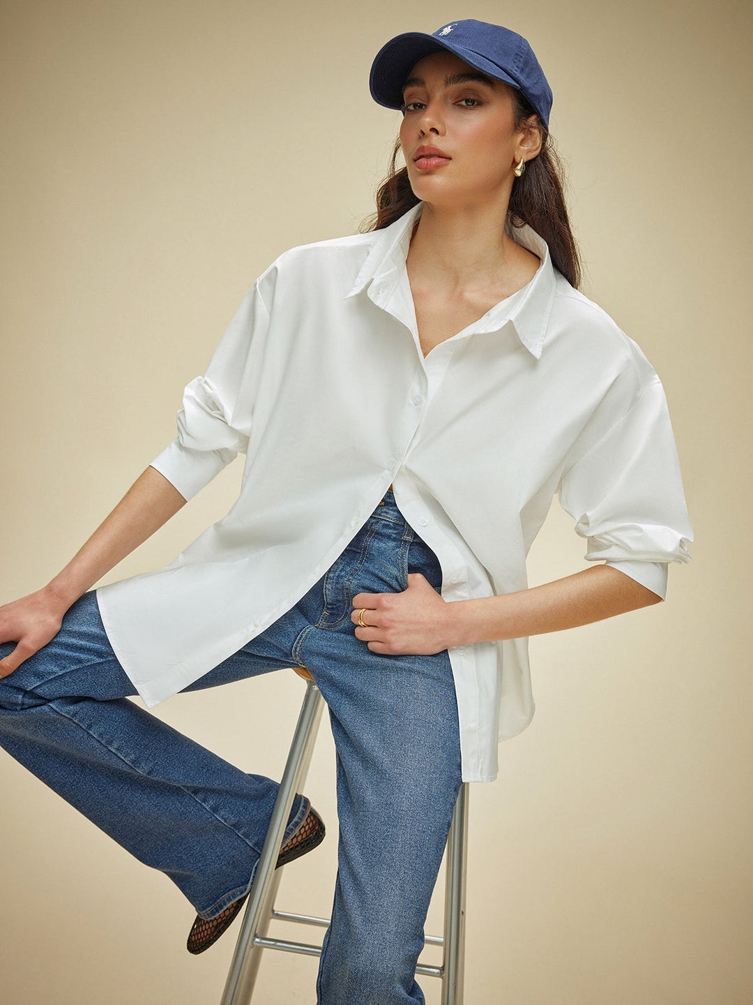 Sheer Button-Down Shirt