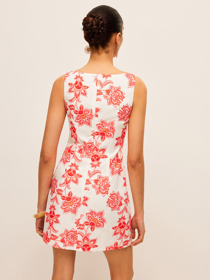 Sleeveless Floral Print Dress