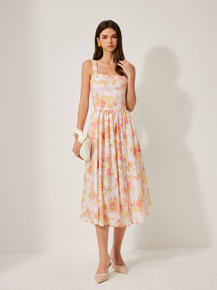 Floral Print A-Line Dress