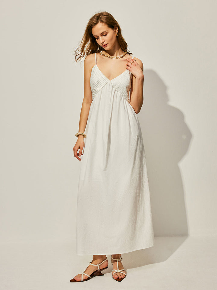 Cotton V-Neck Cami Dress