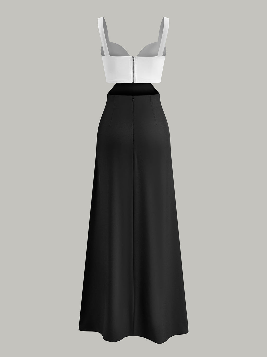 Color Block Cut-Out Waist Dress