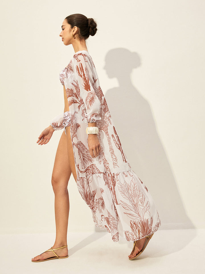 Floral Print Cover-Up Skirt
