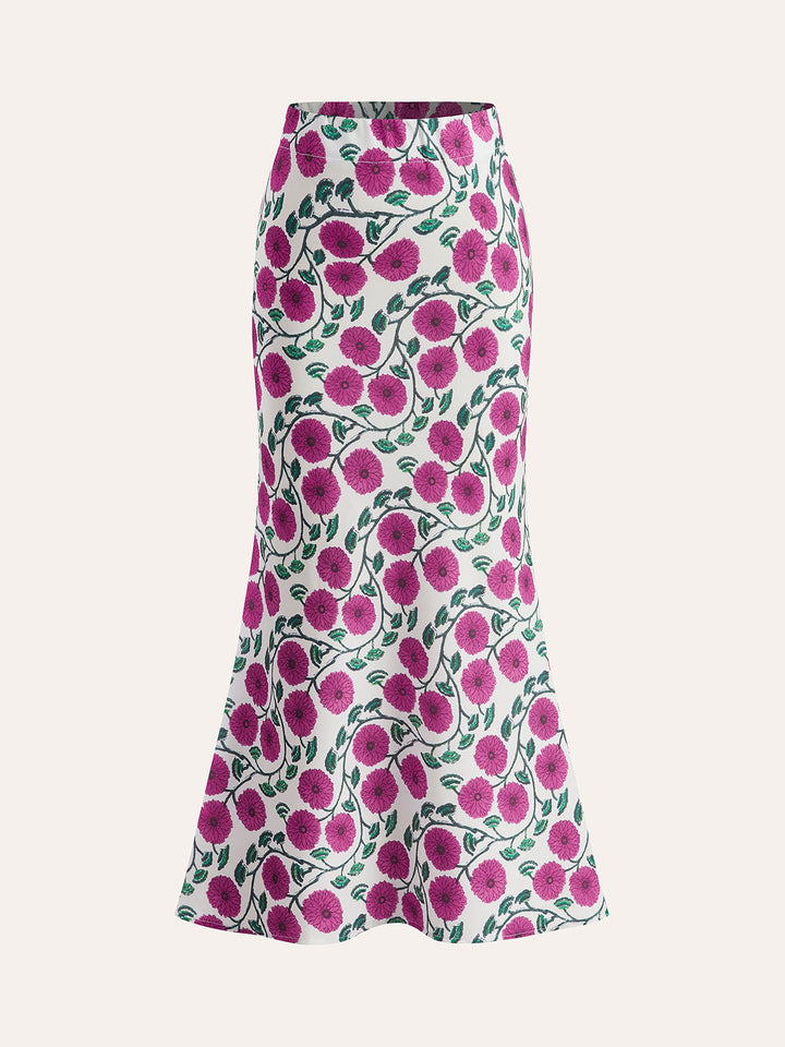 Boho V-Neck Drawstring Puff Sleeve Skirt Set