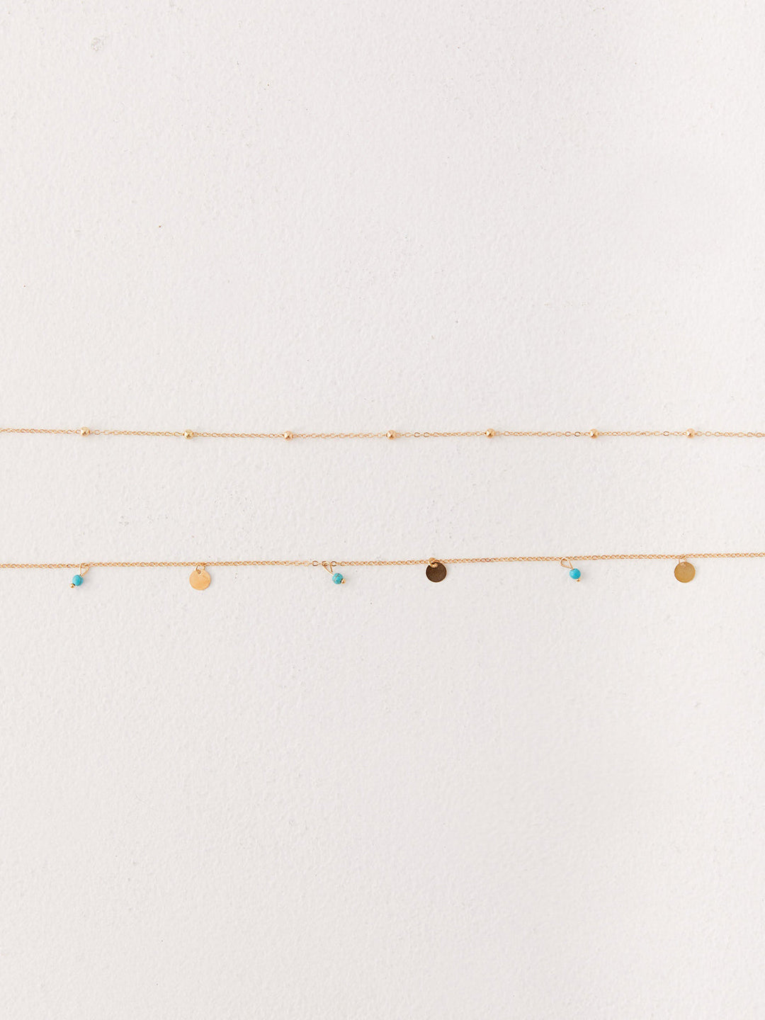 Alloy Colorful Beaded Double Layer Belt