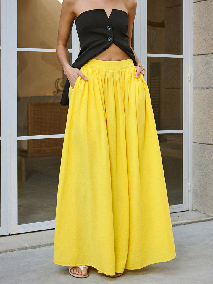 Cotton Pocket Detail Skirt