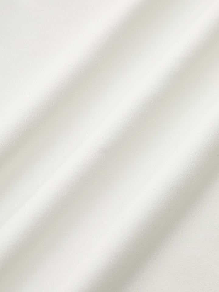 One-Shoulder Ruched Dress With Rosette Detail