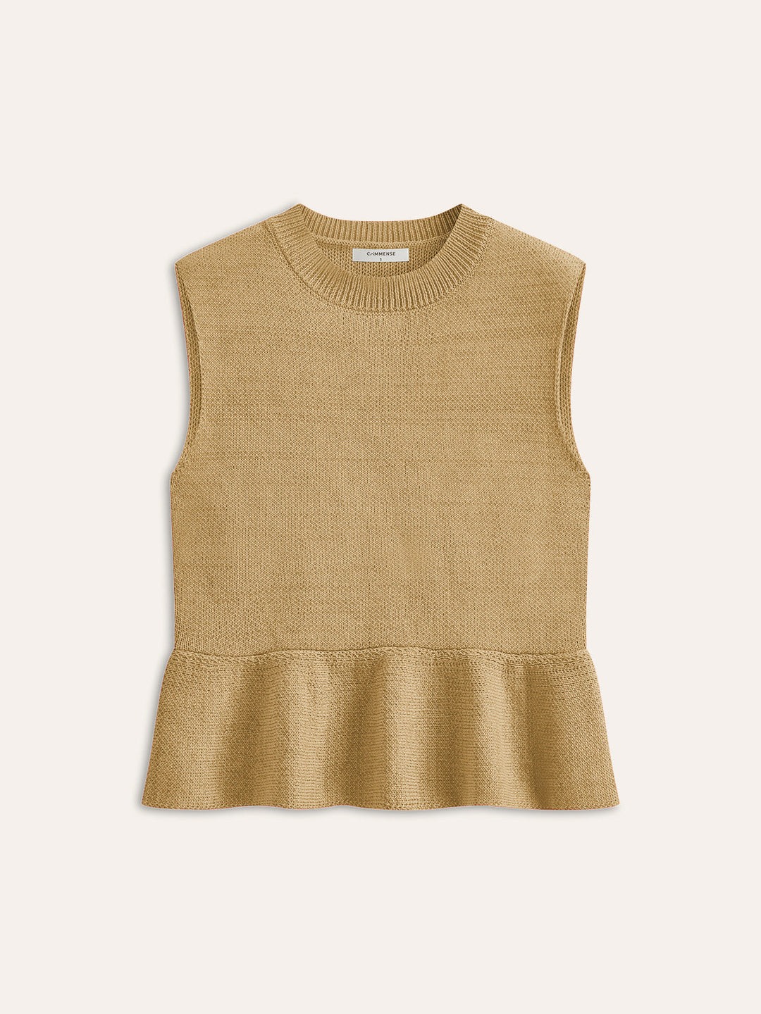 Sleeveless Ruffle Hem Sweater Vest