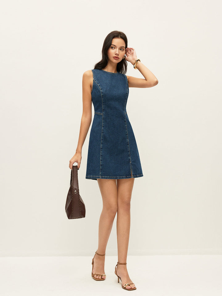Sleeveless Denim Dress