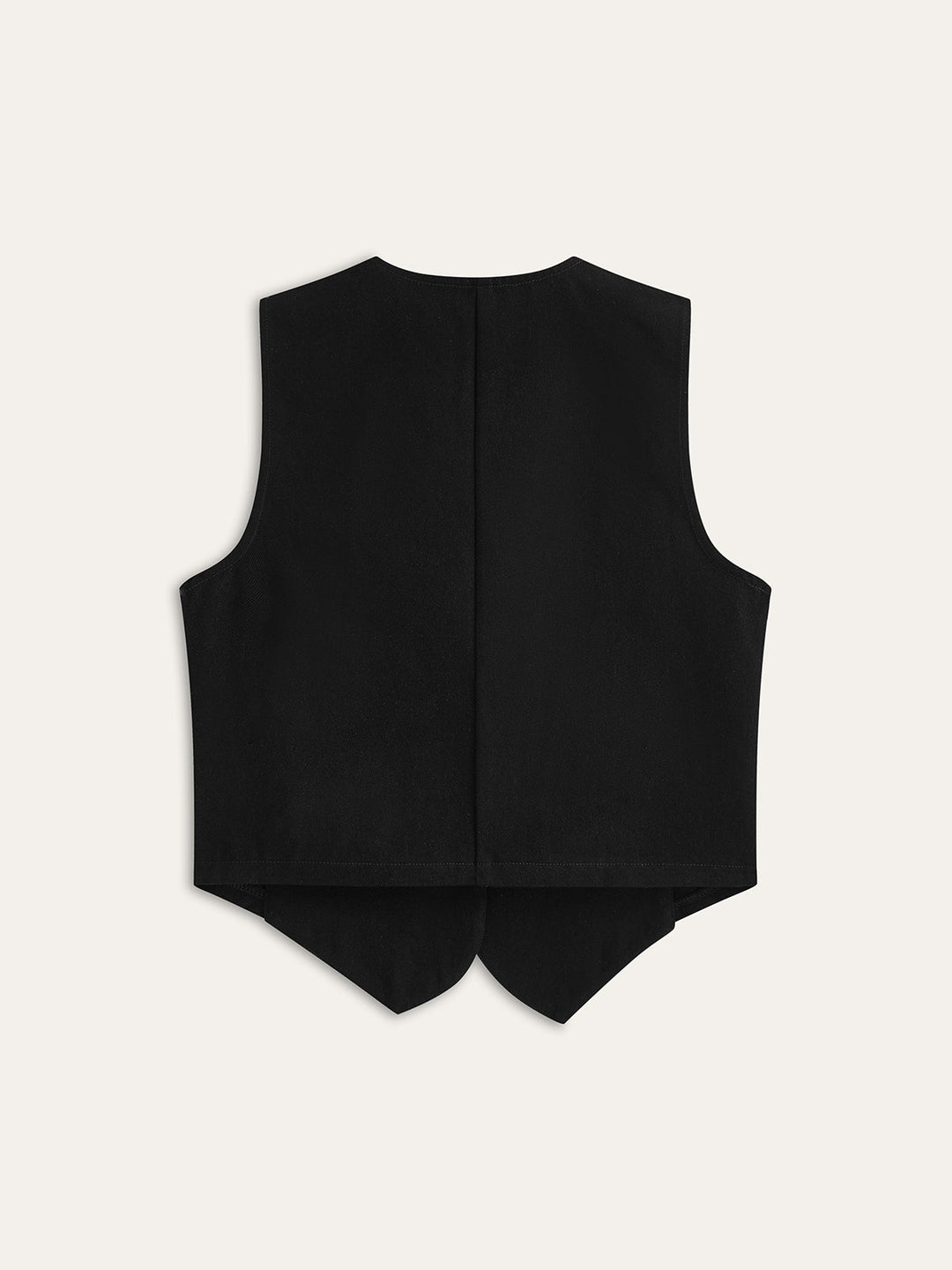 Tailored Denim Button-Up Vest