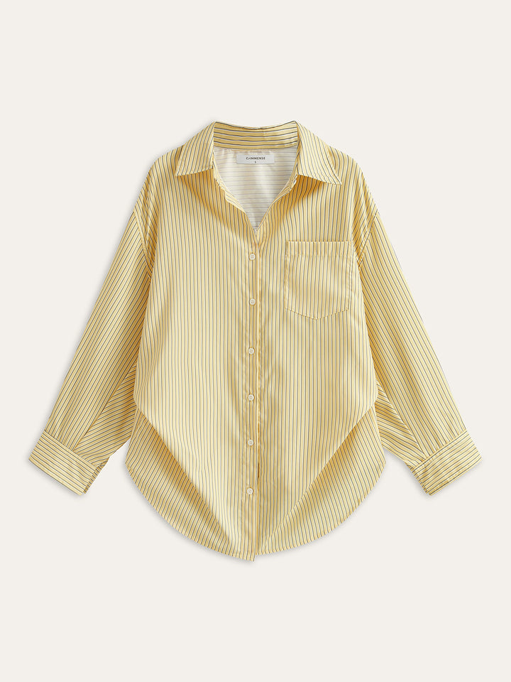 Pocketed Striped Shirt