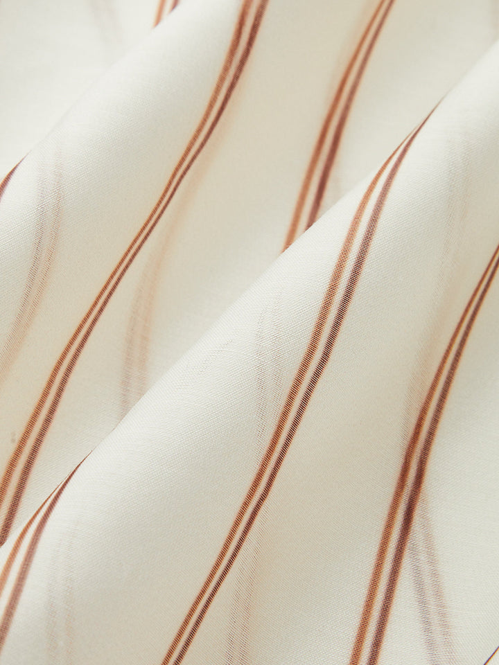 Stripe Cropped Shirt (Semi-Sheer)