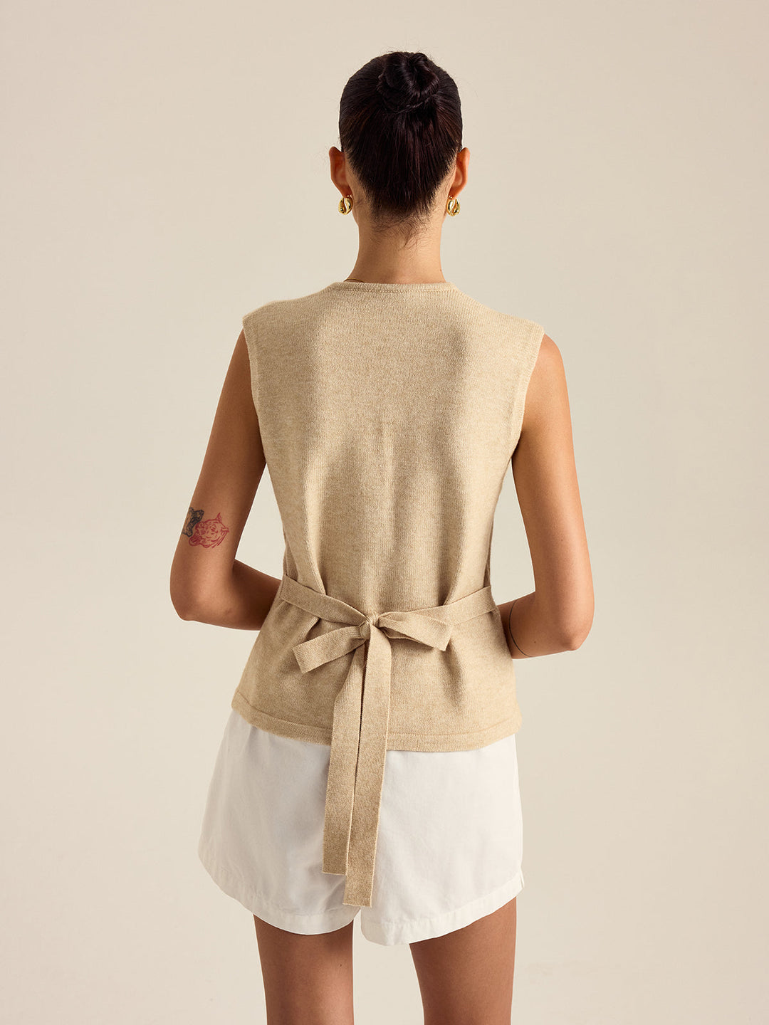 Sleeveless V-Neck Vest