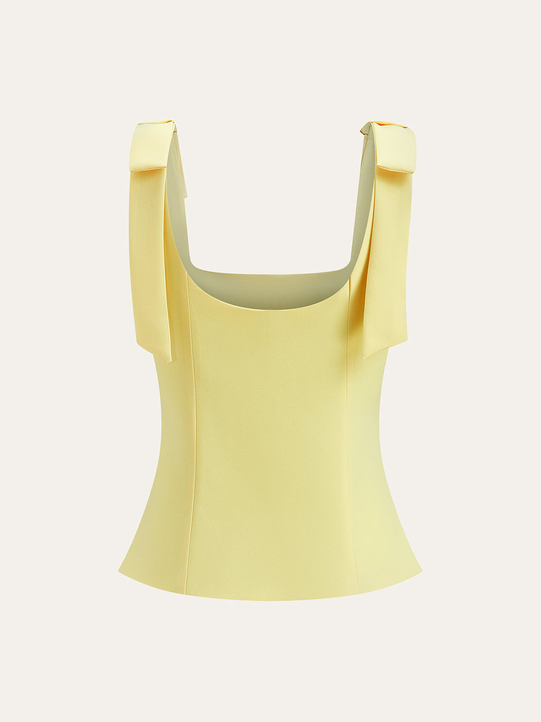 Bow-Tie Strap Waist-Cinching Top