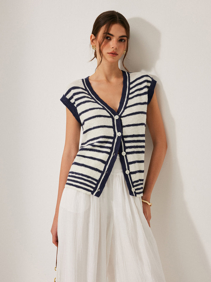 Striped Knit Cardigan