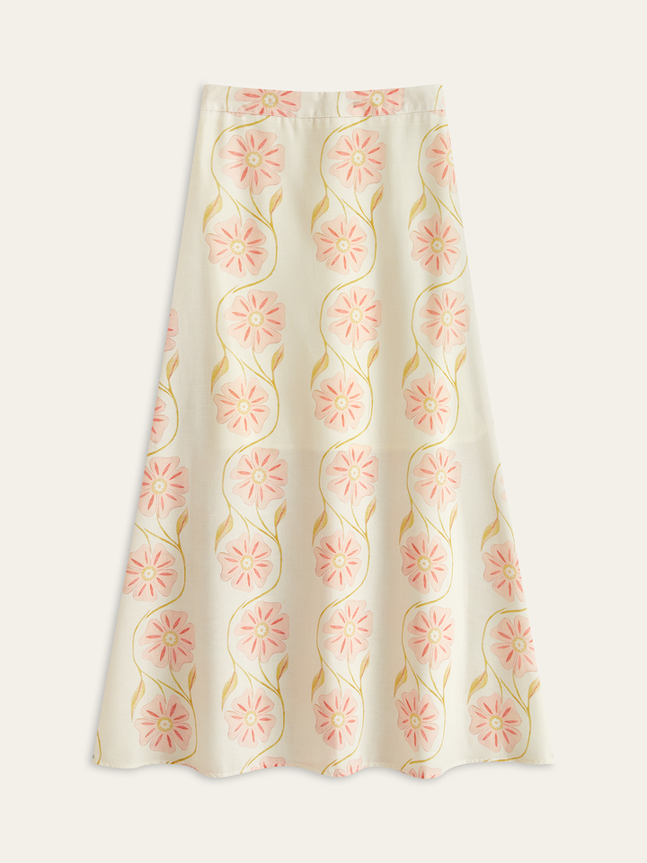 Floral Print Maxi Skirt
