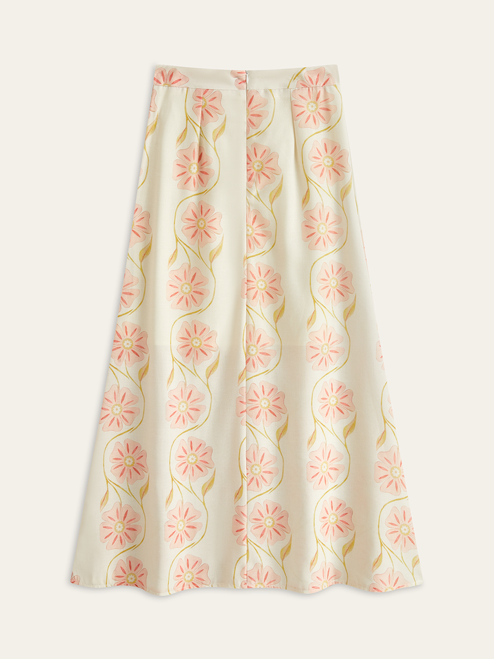 Floral Print Maxi Skirt