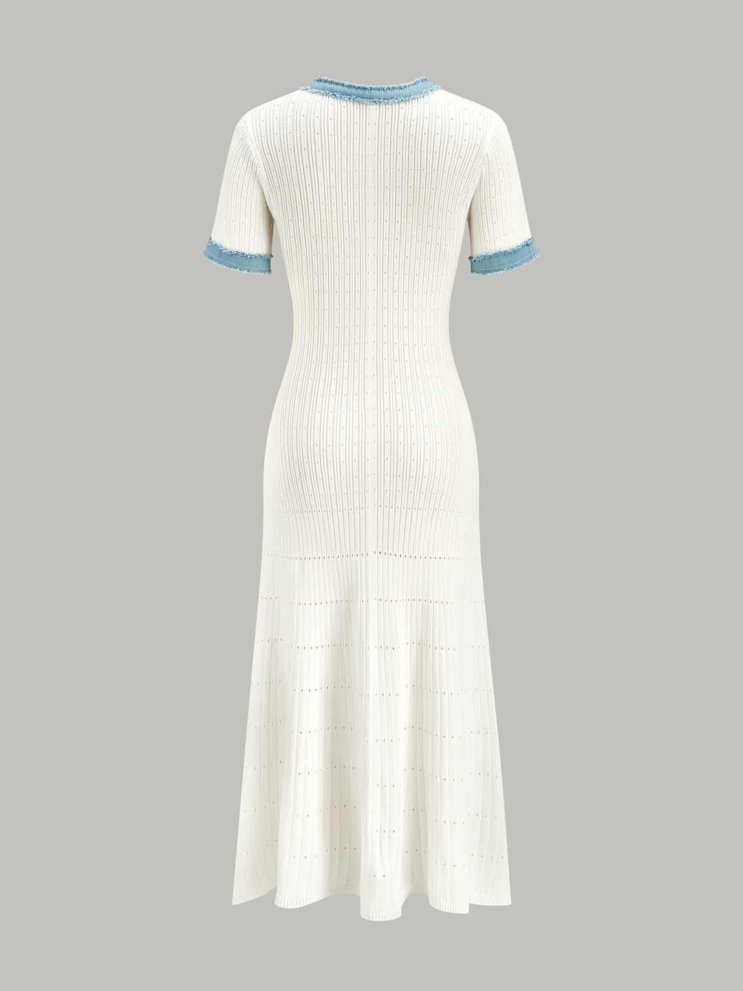 Trimmed Knit Midi Dress