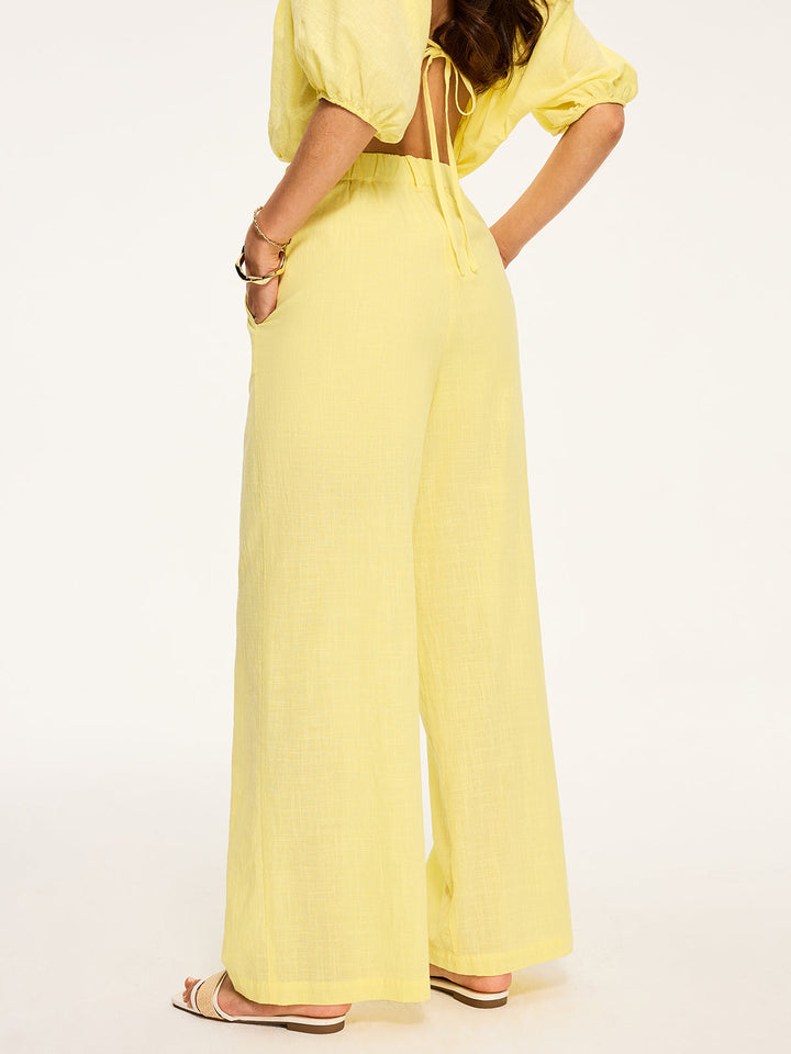 Mid-Waisted Wide-Leg Pants