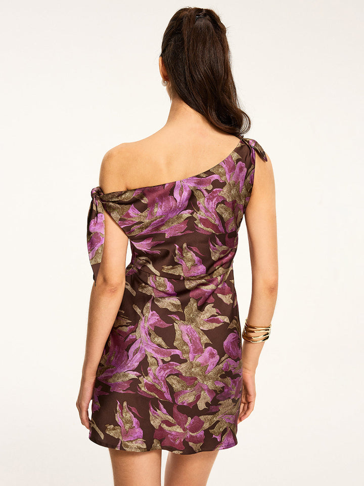 Floral Print Off-Shoulder Mini Dress