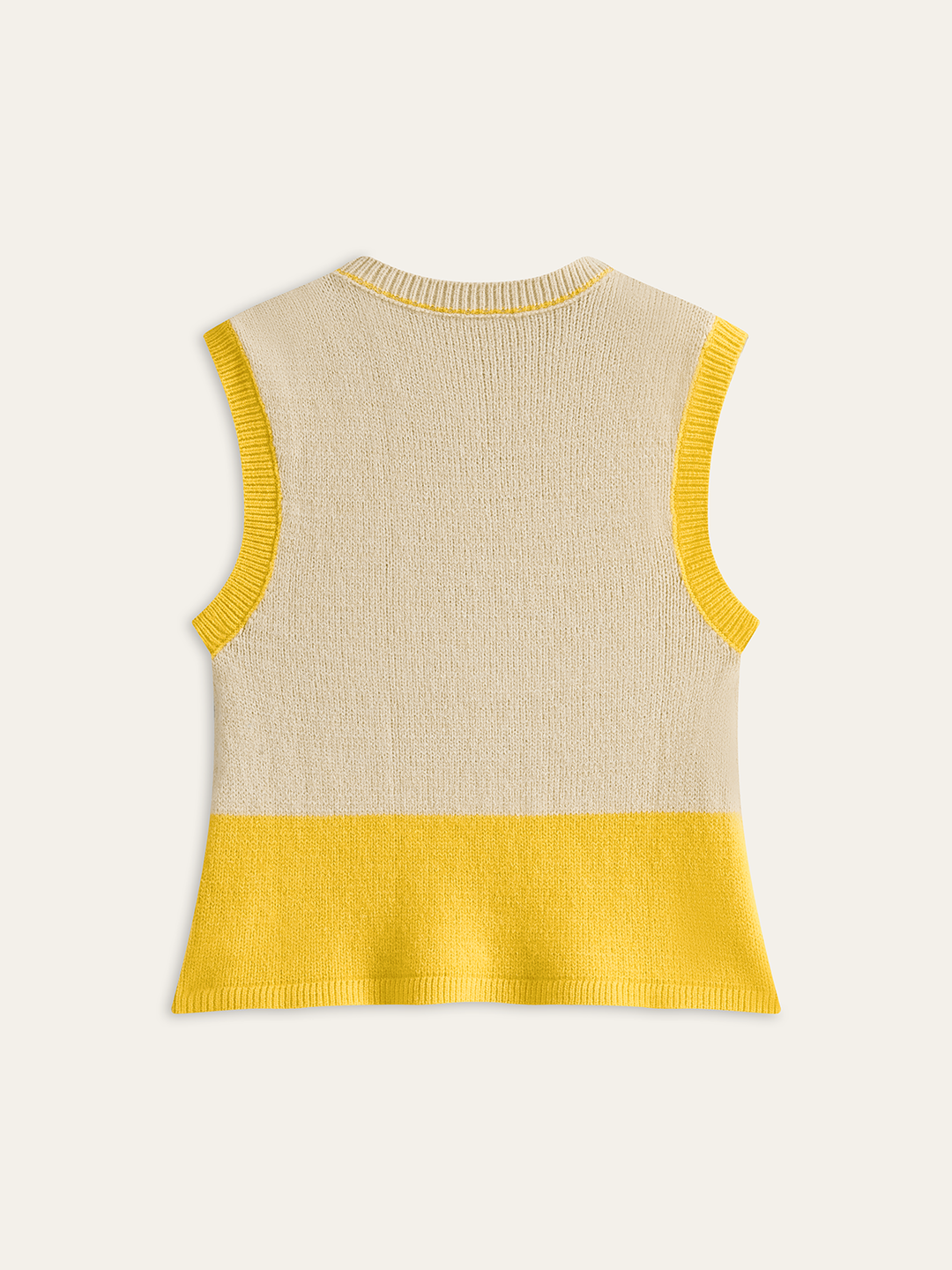 Knitted Colorblock Sweater Vest