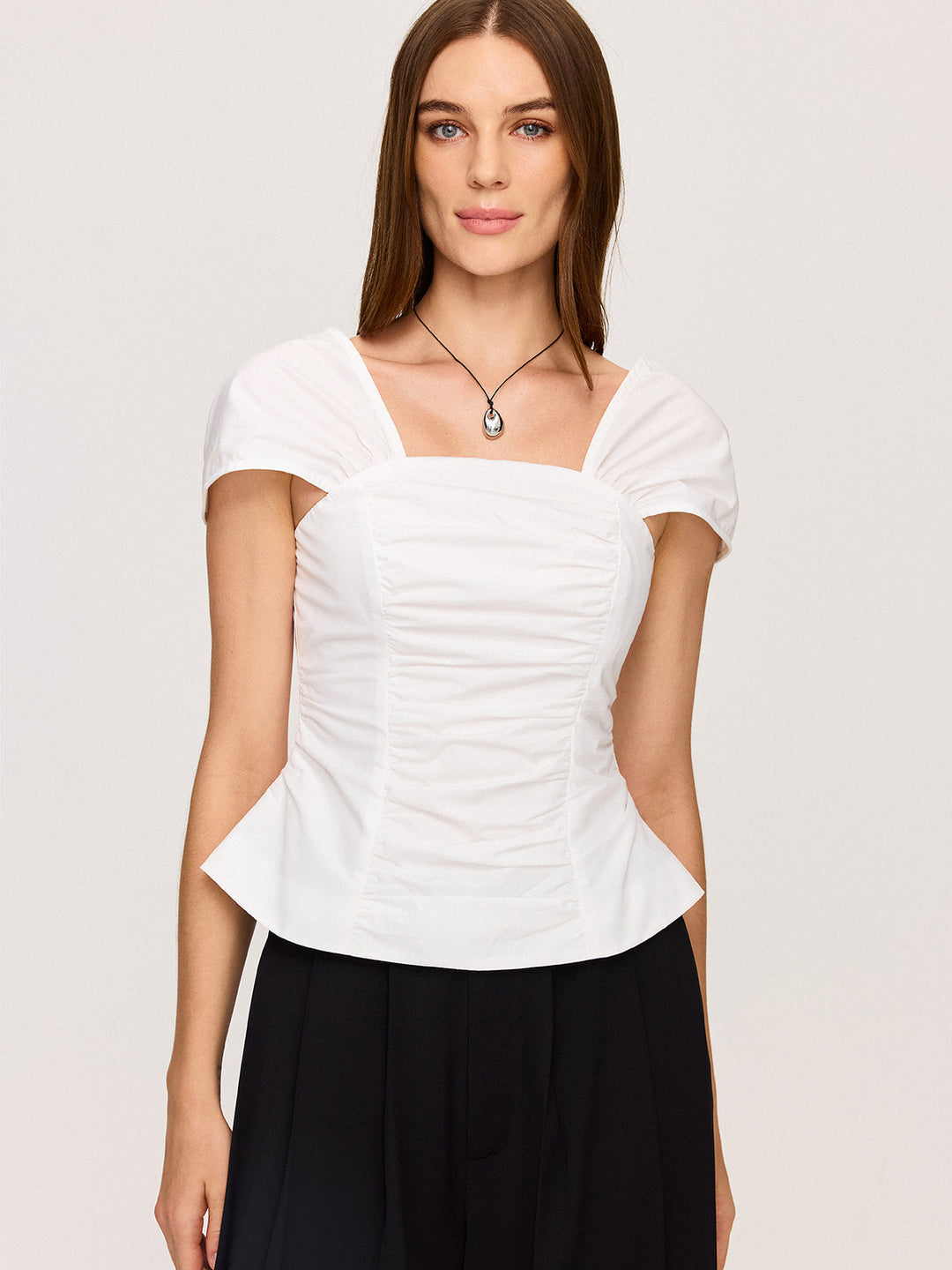 Belted Ruched Top