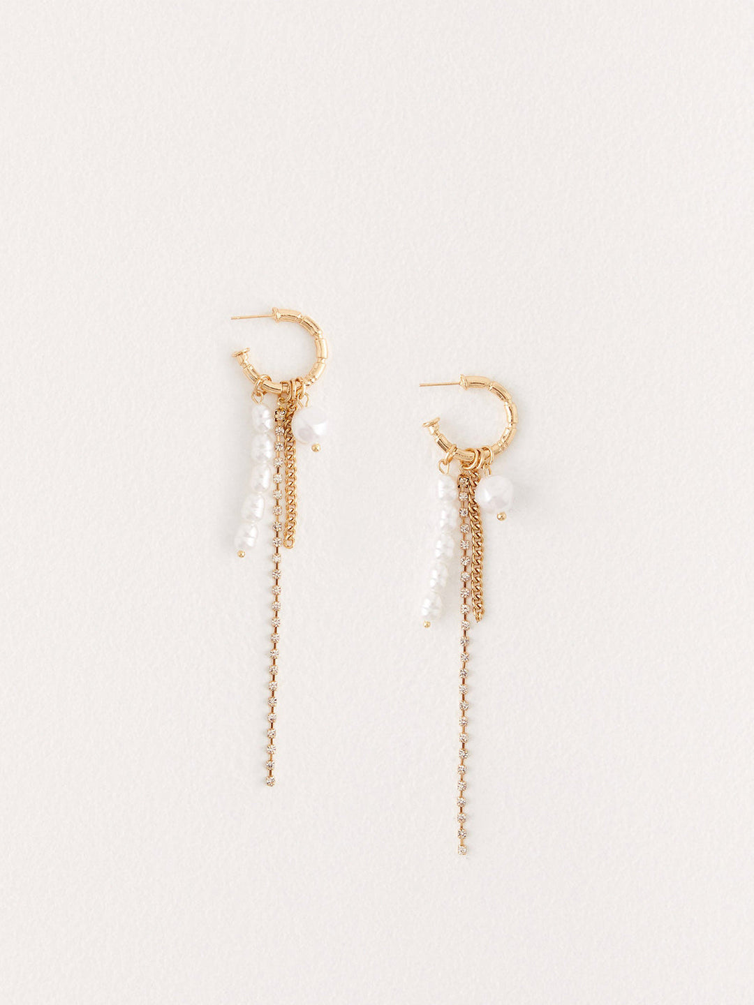 Pearl & Chain Drop Earrings