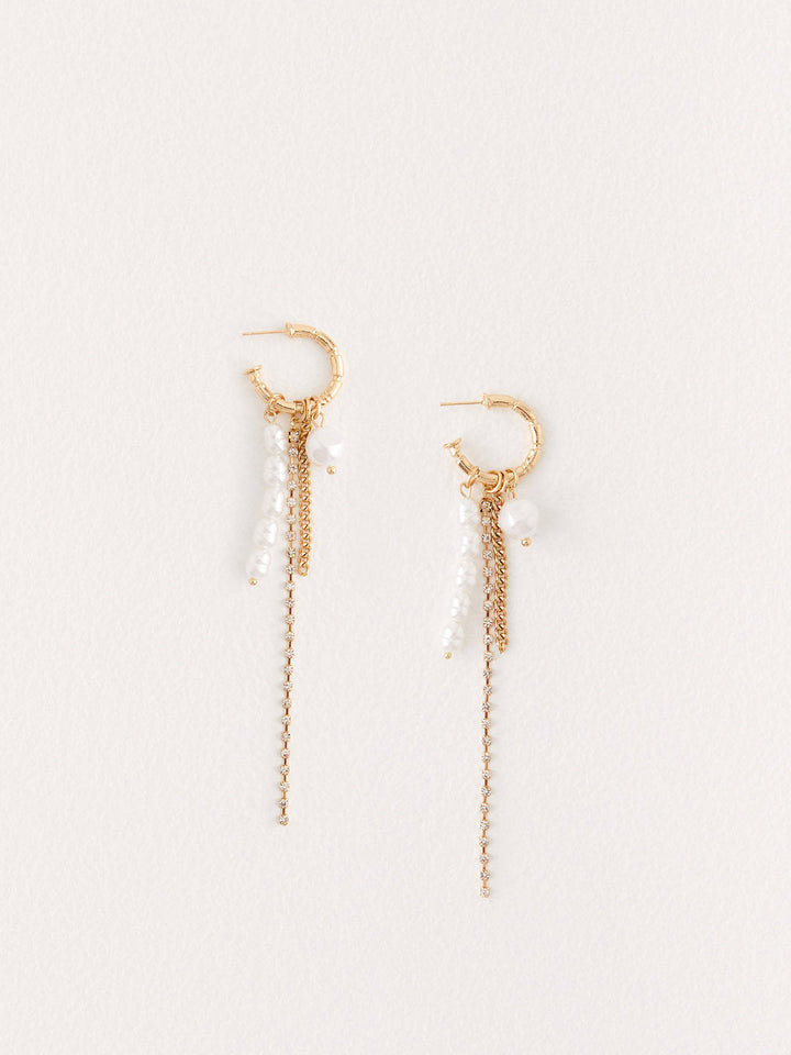 Pearl & Chain Drop Earrings