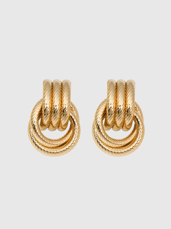 Hoop Cross Earrings