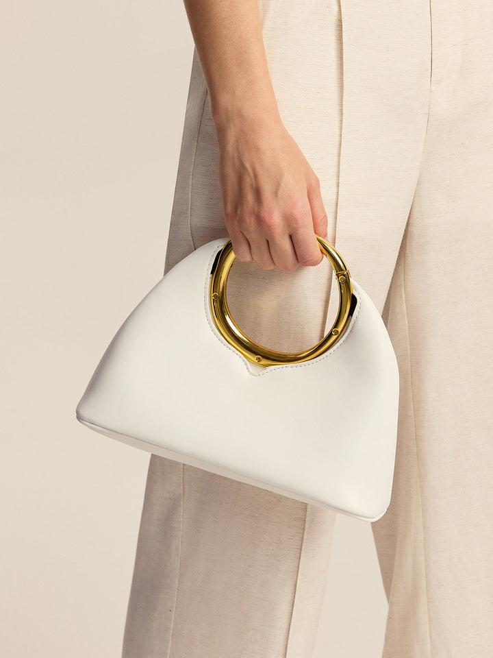 Metal Circular Handle Tote Bag