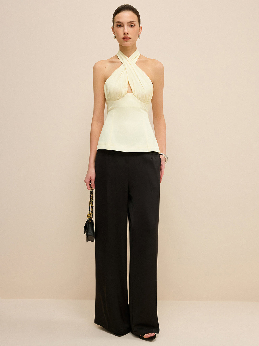 Cross-Over Halter Backless Tank Top