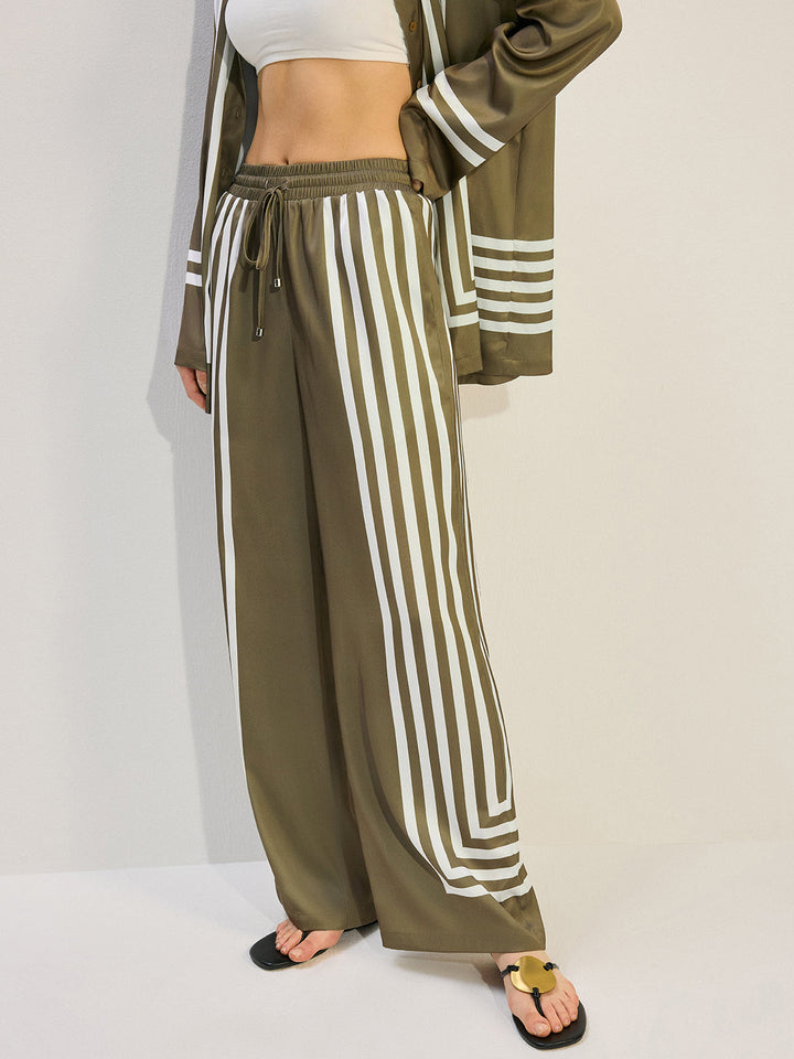 Striped Satin Pants