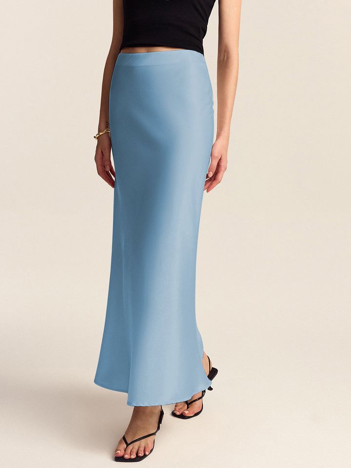 Satin Mermaid Midi Skirt